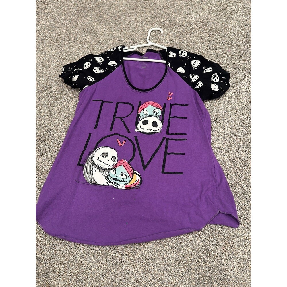 Disney tsumtsum Nightmare Before Christmas shirt purple M Jack Skellington
